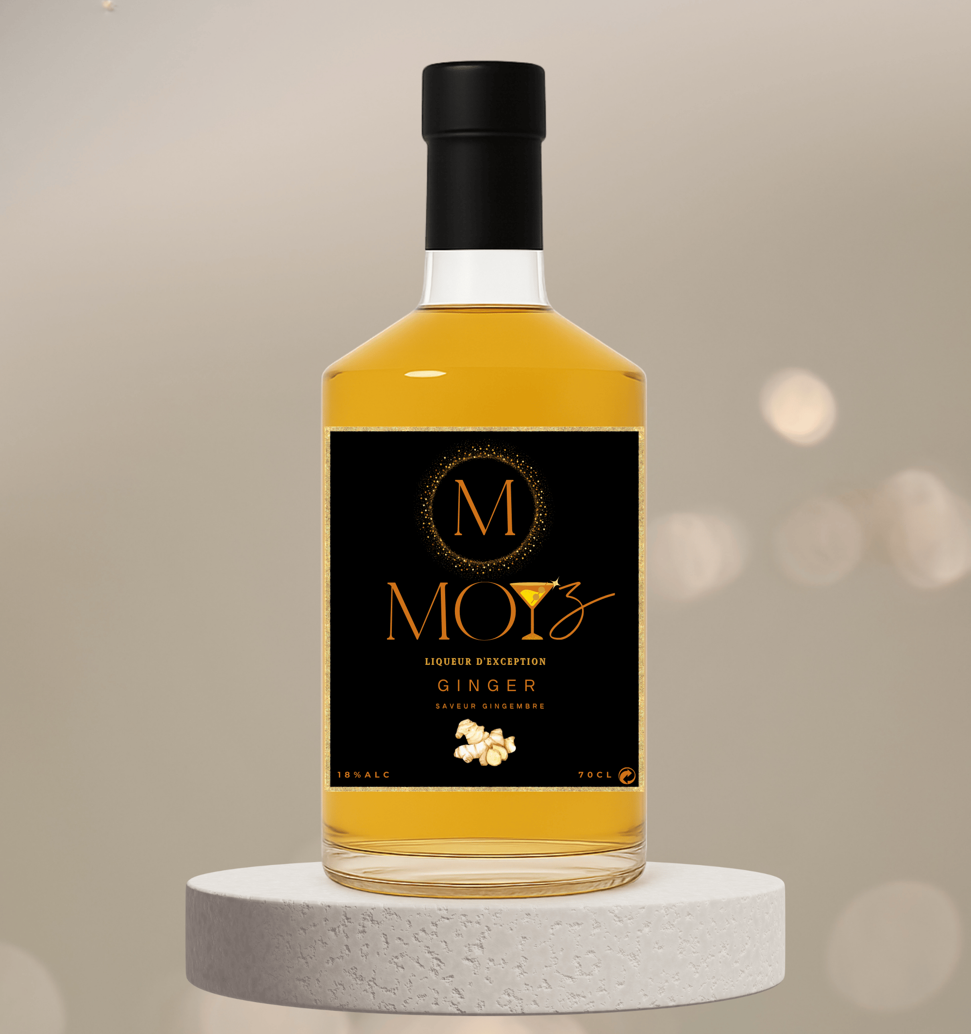 Liqueur artisanal MOYZ - Gingembre - bouteille 700ml